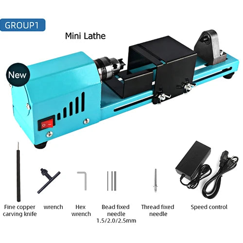 Mini drejebænk 150W til træ