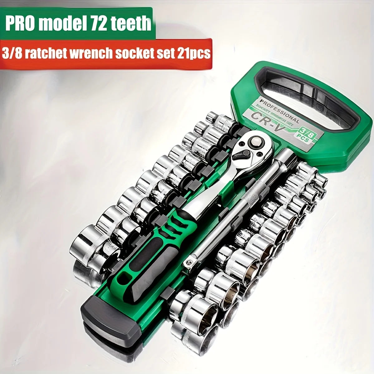 72T topnøglesæt 1/4"-3/8"-1/2"