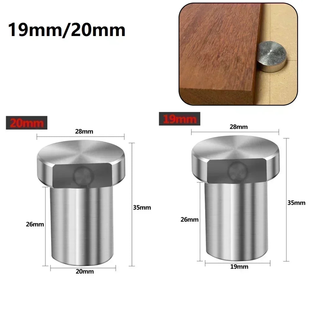 Bænkhunde i rustfrit stål 19/20 mm