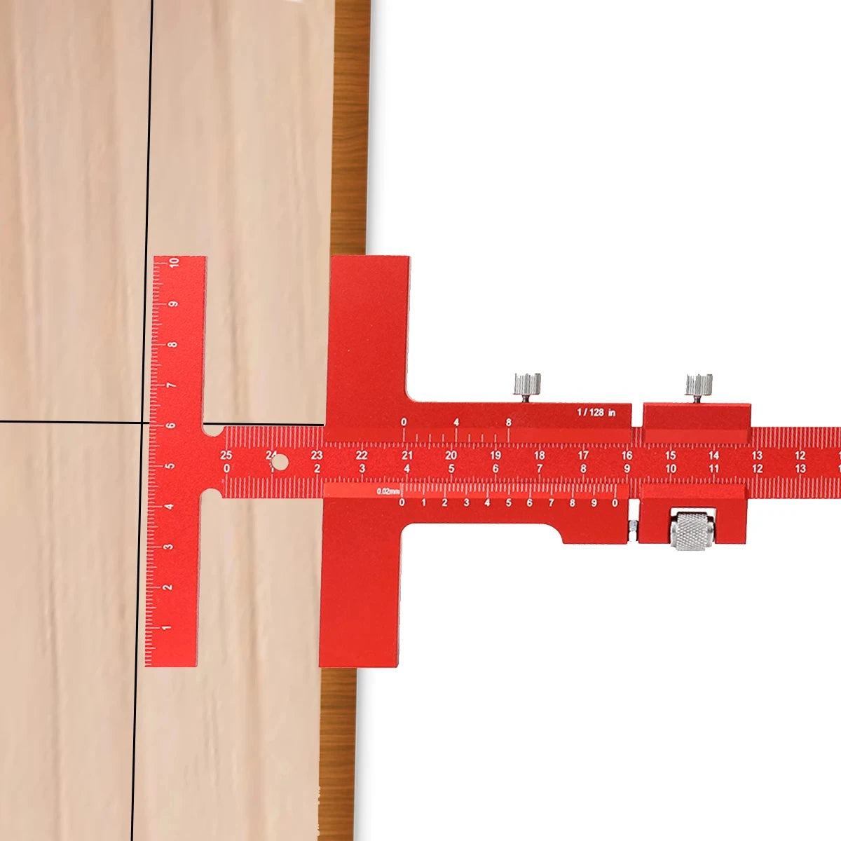 Finjusterings T-lineal i aluminium