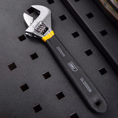 Deli Adjustable Wrench Large Opening long Handle Universal Spanner Carbon Steel Mechanical Workshop Hand Car Repair Tools