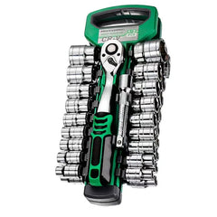 72T topnøglesæt 1/4"-3/8"-1/2"