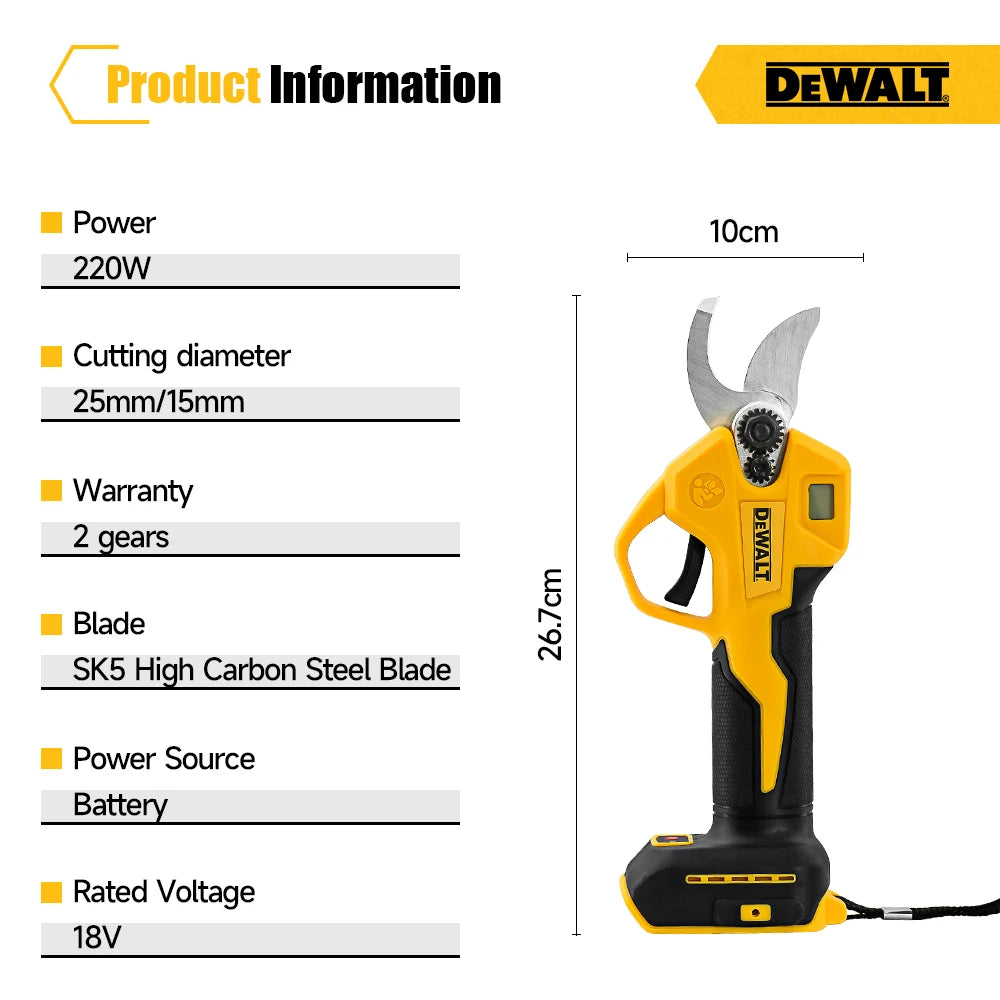 DEWALT akku beskæresaks (børsteløs)