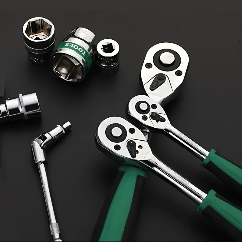 72T topnøglesæt 1/4"-3/8"-1/2"